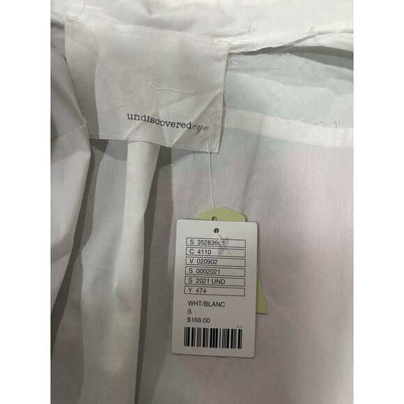 Anthropologie Maeve Maxi Tunic Buttondown Top White Size Medium NEW $168 - Picture 7 of 8